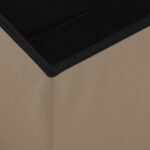 Tabouret de rangement pliable Cappuccino PVC – Image 4