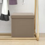 Tabouret de rangement pliable Cappuccino PVC