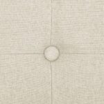 Banc de rangement pliable Blanc crème Faux lin – Image 4