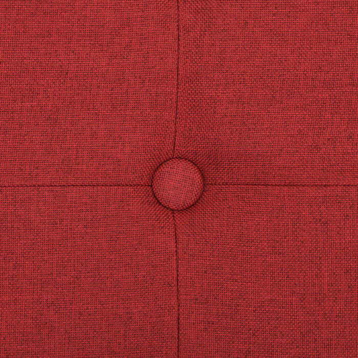 Banc de rangement pliable Rouge bordeaux Faux lin – Image 5