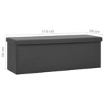 Banc de rangement pliable Gris PVC – Image 6