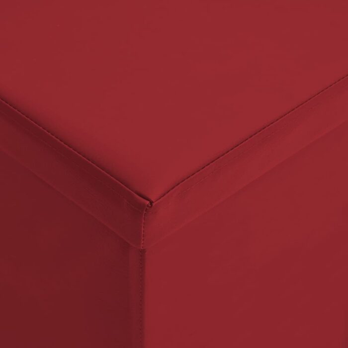 Banc de rangement pliable Rouge bordeaux PVC – Image 5
