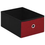 Banc de rangement pliable Bordeaux 76x38x38 cm Faux lin – Image 6