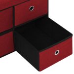 Banc de rangement pliable Bordeaux 76x38x38 cm Faux lin – Image 7