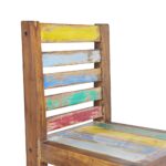 Chaises à manger lot de 6 bois de récupération solide – Image 5