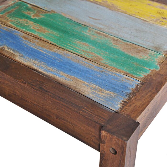 Chaises à manger lot de 6 bois de récupération solide – Image 6