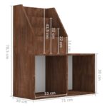 Porte-revue pour enfants Chêne marron 71x30x78,5 cm – Image 5
