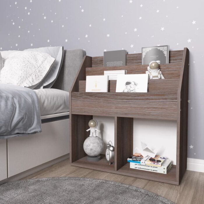 Porte-revue pour enfants Gris et chêne sonoma Bois d’ingénierie – Image 1