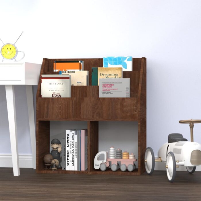 Porte-revue pour enfants Chêne marron 71x30x78,5 cm – Image 1