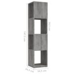 Armoire rotative Gris béton 34,5x34,5x75,5 cm bois d'ingénierie – Image 5