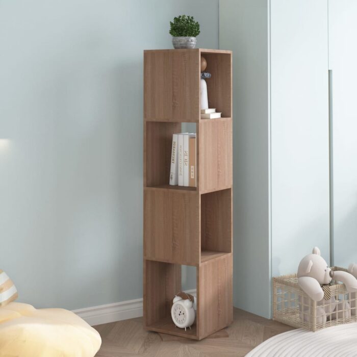 Armoire rotative Chêne Sonoma 34,5x34,5x75,5 cm bois ingénierie – Image 1