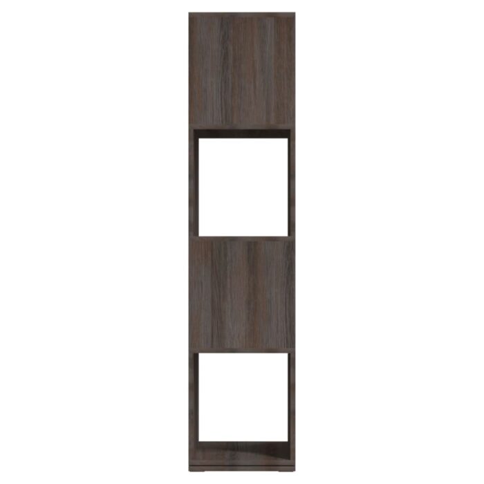 Armoire rotative Gris chêne 34,5x34,5x75,5 cm bois d'ingénierie – Image 2