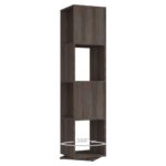 Armoire rotative Gris chêne 34,5x34,5x75,5 cm bois d'ingénierie – Image 4