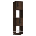 Armoire rotative Chêne fumé 34,5x34,5x75,5 cm bois d'ingénierie – Image 4