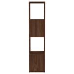 Armoire rotative Chêne marron 34,5x34,5x75,5 cm bois ingénierie – Image 3