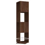 Armoire rotative Chêne marron 34,5x34,5x75,5 cm bois ingénierie – Image 4