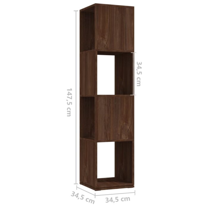 Armoire rotative Chêne marron 34,5x34,5x75,5 cm bois ingénierie – Image 5