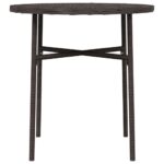 Table à thé Marron 45 cm Résine tressée – Image 2