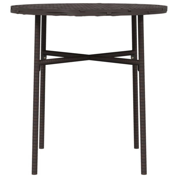 Table à thé Marron 45 cm Résine tressée – Image 2