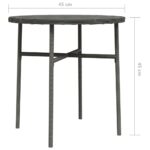 Table à thé Gris 45 cm Résine tressée – Image 4