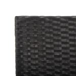 Banc de jardin avec coussins noir 176 cm résine tressée – Image 7
