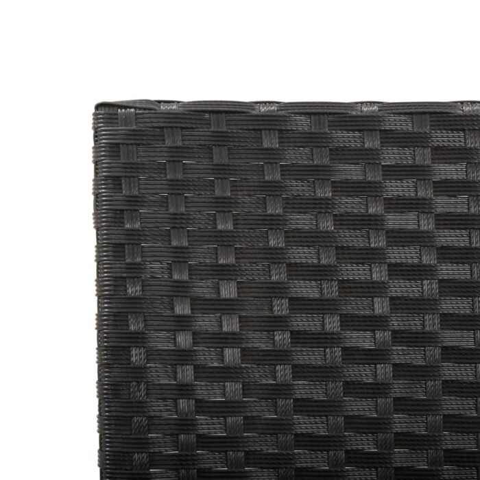 Banc de jardin avec coussins noir 176 cm résine tressée – Image 7