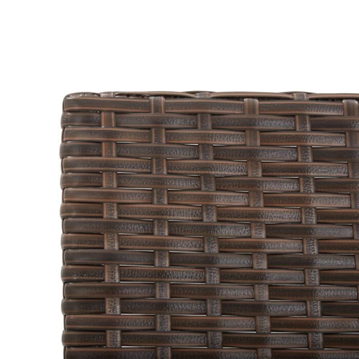 Banc de jardin avec coussins marron 176 cm résine tressée – Image 7