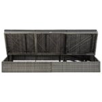 Transat convertible avec coussin Résine tressée Gris foncé – Image 5