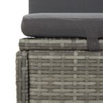 Transat convertible avec coussin Résine tressée Gris foncé – Image 8