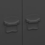 Garde-robe industrielle Noir 90x50x180 cm Métal – Image 7