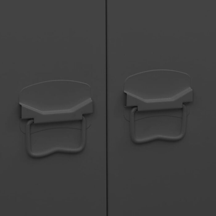 Garde-robe industrielle Noir 90x50x180 cm Métal – Image 7