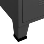 Garde-robe industrielle Anthracite 90x50x180 cm Métal – Image 5
