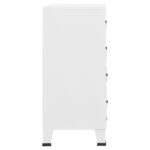 Armoire à tiroirs industrielle Blanc 78x40x93 cm Métal – Image 2