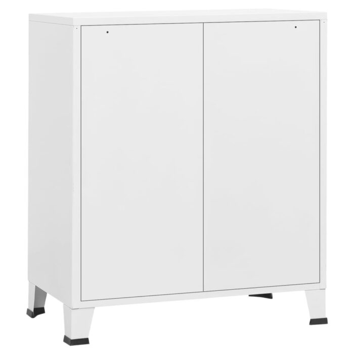 Armoire à tiroirs industrielle Blanc 78x40x93 cm Métal – Image 3