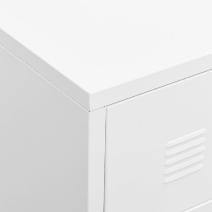 Armoire à tiroirs industrielle Blanc 78x40x93 cm Métal – Image 5