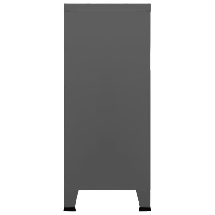 Coffre de rangement industriel Anthracite 90x40x100 cm Acier – Image 4