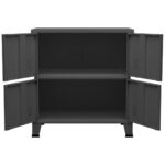 Coffre de rangement industriel Anthracite 75x40x80 cm Acier – Image 3