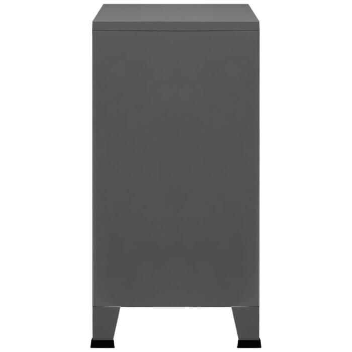 Coffre de rangement industriel Anthracite 75x40x80 cm Acier – Image 4