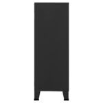 Coffre de rangement industriel Noir 75x40x115 cm Métal – Image 3