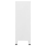 Coffre de rangement industriel Blanc 75x40x115 cm Métal – Image 3