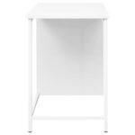 Bureau industriel avec tiroirs Blanc 105x52x75 cm Acier – Image 3