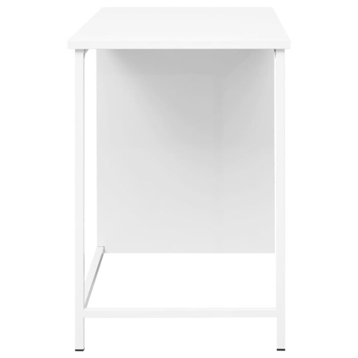 Bureau industriel avec tiroirs Blanc 105x52x75 cm Acier – Image 3