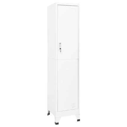 Armoire à casiers Blanc 38x45x180 cm Acier