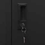 Armoire à casiers Noir 38x45x180 cm Acier – Image 6
