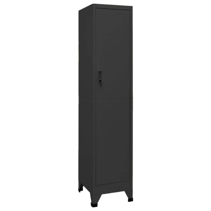 Armoire à casiers Anthracite 38x45x180 cm Acier – Image 1