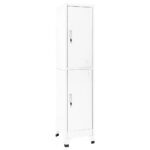 Armoire à casiers Blanc 38x45x180 cm Acier