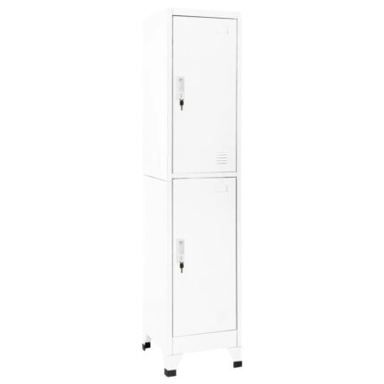 Armoire à casiers Blanc 38x45x180 cm Acier