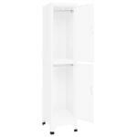 Armoire à casiers Blanc 38x45x180 cm Acier – Image 2