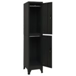 Armoire à casiers Noir 38x45x180 cm Acier – Image 2
