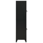 Armoire à casiers Noir 38x45x180 cm Acier – Image 3